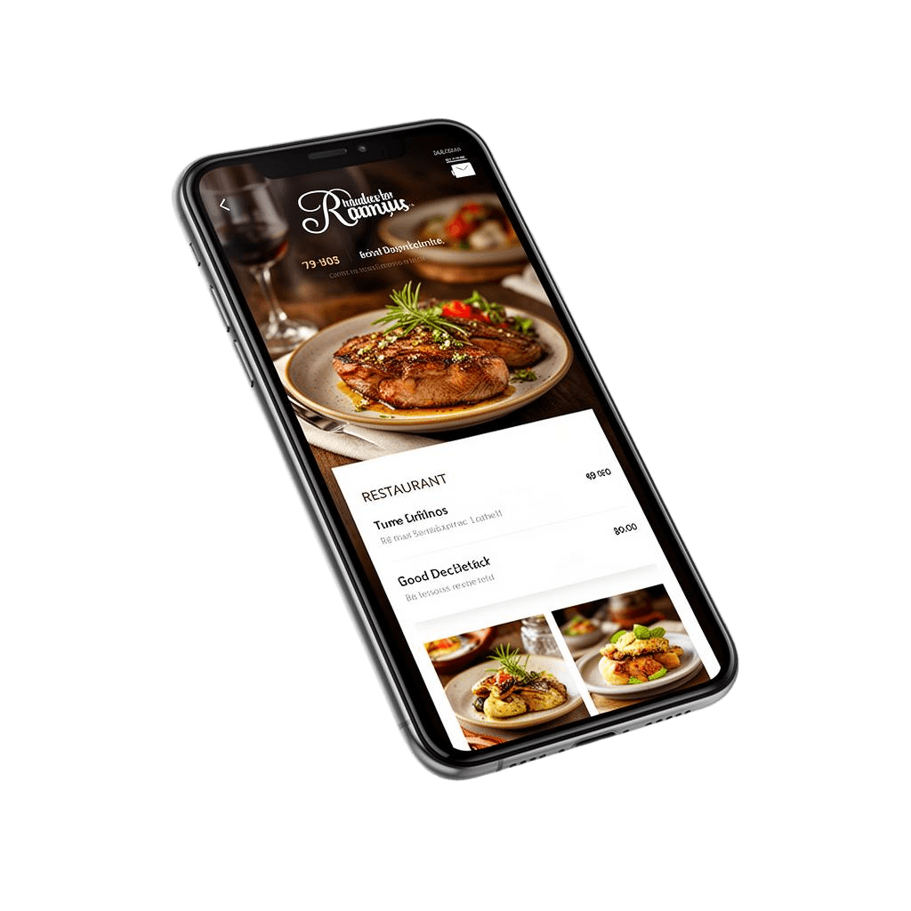 SahanMenu digital menu on smartphone